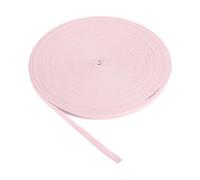 PATIKIL Nastri in Sbieco di Cotone 1,5cm 45m Nastro Cotone Twill Nastro Rilegatura Fettuccia Spina Pesce per Cucito Regalo Avvolgimento Artigianato Fai Da Te Rosa Bianco