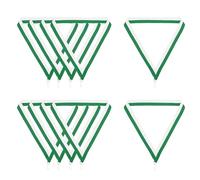 PATIKIL Nastri Premio Collo Clip Scatto, 10pz Cordini per Medaglie Strisce Poliestere Nastro per Competizioni Incontri Sportivi Feste Sportive, Verde Bianco