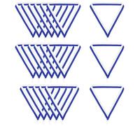 PATIKIL Nastri Premio Collo Clip Scatto, 20pz Cordini per Medaglie Strisce Poliestere Nastro per Competizioni Incontri Sportivi Feste Sportive, Blu Bianco