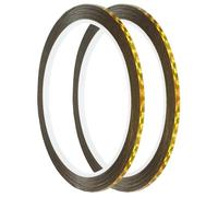 PATIKIL Nastro a Prisma 0.12" x 55 Iarde, 2pz Nastri Autoadesivi Riflettenti Metalizzati Olografici per Decorazione Murale Avvolgente Artigianato Artistico Fai-Da-Te, Tono Oro