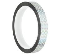 PATIKIL Nastro a Prisma 0.6" x 55 Iarde, 1pz Nastri Autoadesivi Riflettenti Metalizzati Olografici per Decorazione Murale Avvolgente Artigianato Artistico Fai-Da-Te, Tono Argento