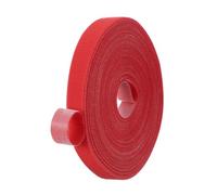 PATIKIL Nastro con Gancio e Passante 0,6" x 33Ft, Strisce Nylon Bifacciali, Fascette Cavi Riutilizzabili, Rotolo Nastro Multiuso Gestione Cavi, Fissaggio per Casa e Ufficio, Rosso