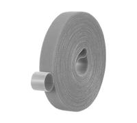 PATIKIL Nastro con Gancio e Passante 0,8" x 33Ft, Strisce Nylon Bifacciali, Fascette Cavi Riutilizzabili, Rotolo Nastro Multiuso Gestione Cavi, Fissaggio per Casa e Ufficio, Grigio