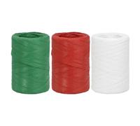 PATIKIL Nastro di Rafia 100M, 3 Rotoli Corda di Carta Imballaggio Naturale per Confezioni Uncinetto Decorazioni Natalizie, Multicolore