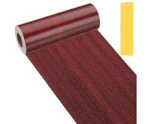 PATIKIL Nastro Di Riparazione Effetto Legno 15cm x 10m, Autoadesivo Patch Di Riparazione Con Scraper Per Pavimento Porta Finestra Mobile Tavolo Noce