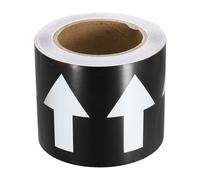 PATIKIL Nastro Direzionale Freccia per Flusso, Adesivi per Identificazione Tubazioni Marcatura Identificativa Tubi per Etichettatura del Flusso Tubi, Bianco su Nero (20M x 100mm)