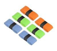 PATIKIL Nastro Impugnatura Racchetta Tennis 43,3", Pu Overgrip Elasticizzato Antiscivolo Assorbente Racchetta Badminton Canna Pesca, Azzurro Cielo, Arancione Giallo Fluorescente.