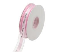 PATIKIL Nastro In Satinato 25mm x 45m, Migliori Auguri Per Te Nastro San Valentino Per Confezionamento Regali Per Fai Da Te Matrimonio Compleanno Accessori Bouquet, Viola Chiaro