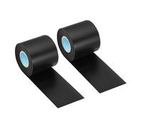 PATIKIL Nastro Isolante per Tubi 2,4" x36,1ft 2pz in PVC Avvolgimento per Tubi di Condizionatori Aria Impermeabile Senza Adesivo per Isolamento Tubi HVAC Elettrici, Nero