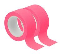 PATIKIL Nastro Neon Gaffer Cloth 1.5cm x 5 Metri, 2 Rotoli Nastro Adesivo Fluorescente Black Light Glow Tape Per Stage Party Play Grid DIY Art Crafts, Rosa