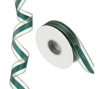 PATIKIL Nastro Rigato da 50 Iarde x 1", Nastro Candy Oro e Verde Rotolo Nastro Metallico per Confezioni Regalo per Natale, Artigianato Compleanno Matrimonio Festival Decorazione