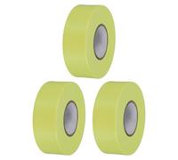 PATIKIL Nastro Segnaletico 1.2" x148', 3 Confezioni Nastro Segnaletico Neon in PVC Non Adesivo per Delimitare Confini di Rilevamento degli Alberi Sentieri Esterni, Giallo