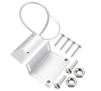 PATIKIL NC Allarme Cablato Magnetica Porta da Garage Allarme Resistente Interruttore Sensore con Staffa Regolabile per Tapparella Grigio