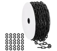 PATIKIL Nera 92 ft 6mm Catena di Sicurezza Grande in Plastica Lunga | per Controllo della Folla riga di Attesa Parcheggio Recinzione Cancello Concerto, Catena in Plastica