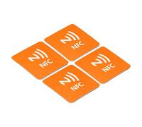PATIKIL NFC Adesivi 4pz NFC216 Etichetta Adesivo 888 Bytes Memoria Completamente Programmabile Quadrato NFC Etichette per Telefono NFC-Abilitati Dispositivi Arancione