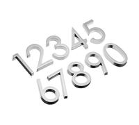 PATIKIL Numeri di Casa 3D Numeri Casella Postale 0-9 per Esterno, 10pz Numeri Indirizzo Porta Lettera Autoadesiva per Casa Appartamento Ufficio Camera Albergo, Grigio