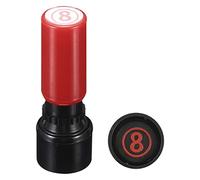 PATIKIL Numero Timbri Auto Inchiostrazione, Numero 8 Plastica Piccolo Numero Timbro Numero Timbro Iniziale Timbro per Classe Scrapbooking, Rosso Conchiglia