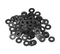 PATIKIL Nylon Rondella Piatta M4 4x10x1mm (IDxODxT) Nero 150pz