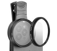 PATIKIL Obiettivo polarizzatore circolare con clip da 52 mm, per la maggior parte degli smartphone e delle fotocamere DSLR, colore: nero