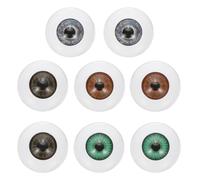 PATIKIL Occhi di Sicurezza 24mm, 8 Pezzi Occhi acrilici realistici semisfere oculari in plastica per Maschere Oggetti Halloween, Marrone Rossastro/Verde/Grigio Blu Scuro/Verde Blu