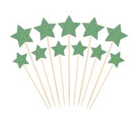 PATIKIL Ornamento per Cupcake a Forma di Stellina, 50Pz Decorazioni per Torte di Compleanno, per Matrimonio, Fidanzamento, Addio Al Nubilato, Forniture per Feste, Verde Erba