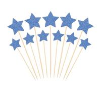 PATIKIL Ornamento per Cupcake a Forma di Stellina, 50Pz Decorazioni per Torte di Compleanno, per Matrimonio, Fidanzamento, Addio Al Nubilato, Forniture per Feste, Blu Zaffiro