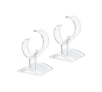 PATIKIL Orologio Display Stand, C Forma Singolo Orologio Bracciale Display Cremagliera Trasparente Orologio Supporto 63x45mm 2pz