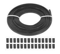 PATIKIL Ossa per Cucire, 10 Iarde 5mm Ampio Poliestere Cuci-Attraverso Stecche per Corsetti Corsetto Stecca con 40Pz Cappucci Terminali per Corsetto Abito Sposa Cappello Fai da Te, Nero