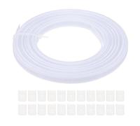 PATIKIL Ossa per Cucire, 10 Iarde 8mm Ampio Poliestere Cuci-Attraverso Stecche per Corsetti Corsetto Stecca con 40Pz Cappucci Terminali per Corsetto Abito Sposa Cappello Fai da Te, Bianco