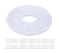 PATIKIL Ossa per Cucire, 15 Iarde 10mm Ampio Poliestere Alto Densità Stecche per Corsetti Corsetto Stecca con 60Pz Cappucci Terminali per Corsetto Abito Sposa Cappello Fai da Te, Bianco