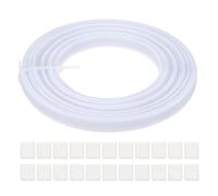 PATIKIL Ossa per Cucire, 15 Iarde 10mm Ampio Poliestere Cuci-Attraverso Stecche per Corsetti Corsetto Stecca con 60Pz Cappucci Terminali per Corsetto Abito Sposa Cappello Fai da Te, Bianco