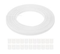 PATIKIL Ossa per Cucire, 15 Iarde 8mm Ampio Poliestere Alto Densità Stecche per Corsetti Corsetto Stecca con 60Pz Cappucci Terminali per Corsetto Abito Sposa Cappello Fai da Te, Beige