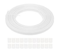 PATIKIL Ossa per Cucire, 15 Iarde 8mm Ampio Poliestere Cuci-Attraverso Stecche per Corsetti Corsetto Stecca con 60Pz Cappucci Terminali per Corsetto Abito Sposa Cappello Fai da Te, Beige