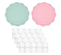 PATIKIL Pad in Silicone per Sigillo Cera, 2Pz Tamponi per Sigillo Cera con 40 Punti Adesivi Bifacciali, Piastra Supporto per Timbro, Ceralacca Fai da Te, Artigianato, Rosa Verde