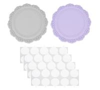 PATIKIL Pad in Silicone per Sigillo Cera, 2Pz Tamponi per Sigillo Cera con 40 Punti Adesivi Bifacciali, Piastra Supporto per Timbro, Ceralacca Fai da Te, Artigianato, Viola Grigio
