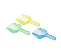 PATIKIL Paletta per ghiaccio, 1 set in plastica, 15 x 8,4 x 6,1 cm, per cereali e zucchero, per cucina, bar, feste, giallo, verde, blu