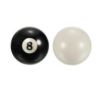 PATIKIL Palla Biliardo di Ricambio #8 2-1/16", 2 Pezzi Palla Biliardo Palla Biliardo Standard di Dimensioni Regolamentari Bianca per Sala Biliardo Sala Giochi, Nero