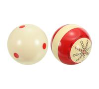 PATIKIL Palla da biliardo per l'allenamento alla pratica 2-1/4", Set di 2 Palle da biliardo standard AAA-Grade Pro Cup con punti rossi Accessori da biliardo, Bianco