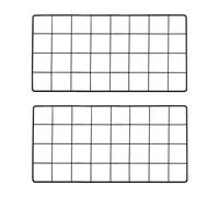 PATIKIL Pannello a Griglia Metallico 16x8, 2 Pezzi Griglia Decorativa da Parete in Ferro per Soggiorno, Camera da Letto, Portafoto, Cornice Sospesa, Decorazioni per La Casa, Nero