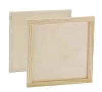 PATIKIL Pannello in Legno Grezzo 6x6" Profondo 0.3", Confezione da 6 Pannelli per Colata di Vernice in Legno Cullati per Versare Arte e Artigianato Fai-Da-Te