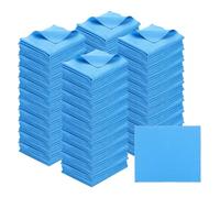 PATIKIL Panno In Microfibra Per Occhiali 7"x6", 200 Pezzi Panno Per Pulizia Occhiali Morbido Per Schermi Per Lenti Fotocamera Occhiali In Borsa Vinile Singola, Blu