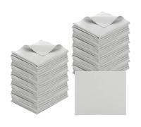 PATIKIL Panno In Microfibra Per Occhiali 7"x6", 50 Pezzi Panno Per Pulizia Occhiali Morbido Per Schermi Per Lenti Fotocamera Occhiali Schermi In Borsa Vinile Singola, Grigio