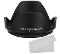 PATIKIL Paraluce Obiettivo Fotocamera 62mm Paraluce Fiore Reversibile Panno per Pulizia per Bloccato Eccesso Luce Solare Ridurre Riflessi Riverbero Obiettivo Migliorare Fotografia