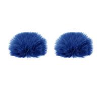 PATIKIL Pellicciotto Microfono Parabrezza 7mm x 60mm Mic Copertura Parabrezza per Interno Esterno Microfono Scuro Blu 2pz