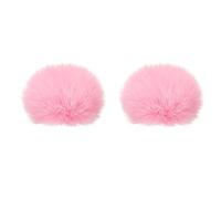PATIKIL Pellicciotto Microfono Parabrezza 8mm x 62mm Mic Copertura Parabrezza per Interno Esterno Microfono Rosa 2pz