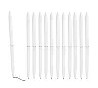 PATIKIL Penna a Sfera metallo Slim, 12Pcs con Inchiostro Nero Punta Media 1mm, Penne Retrattili Leggere per Ufficio/Matrimonio/Libro Ospiti, Bianco