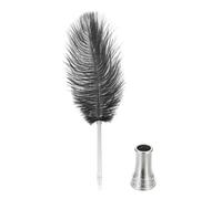 PATIKIL Penna a Sfera Piuma, Penna a Stilografica Vintage Fluffy da 0,5 Mm, Penna a Stilografica Placcata Raffinata Supporto per Calligrafia Firma Regalo per Matrimonio Ospite, Nero