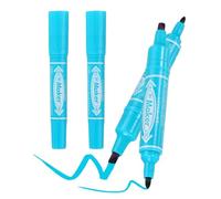 PATIKIL Pennarelli a punta larga e fine, 4 pennarelli a base di olio, doppia punta, evidenziatori per artisti adulti, disegno, colorazione, pittura, schizzi, azzurro (5 mm/2 mm)