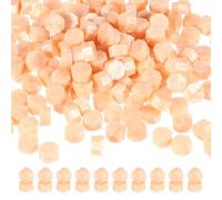 PATIKIL Perline Cera per Sigilli, 360Pz Perline Ceralacca, Perline Timbro Ceralacca Ottagonal per Lettere Inviti Matrimonio Busta Artigianato, Arancione