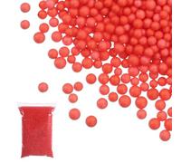 PATIKIL Perline di Polistirolo, 7-9mm Palline di Schiuma, Mini Palline Polistirolo per Accessori Fai-da-Te Decorazioni per Matrimoni e Feste Arte Homemade, Rosso